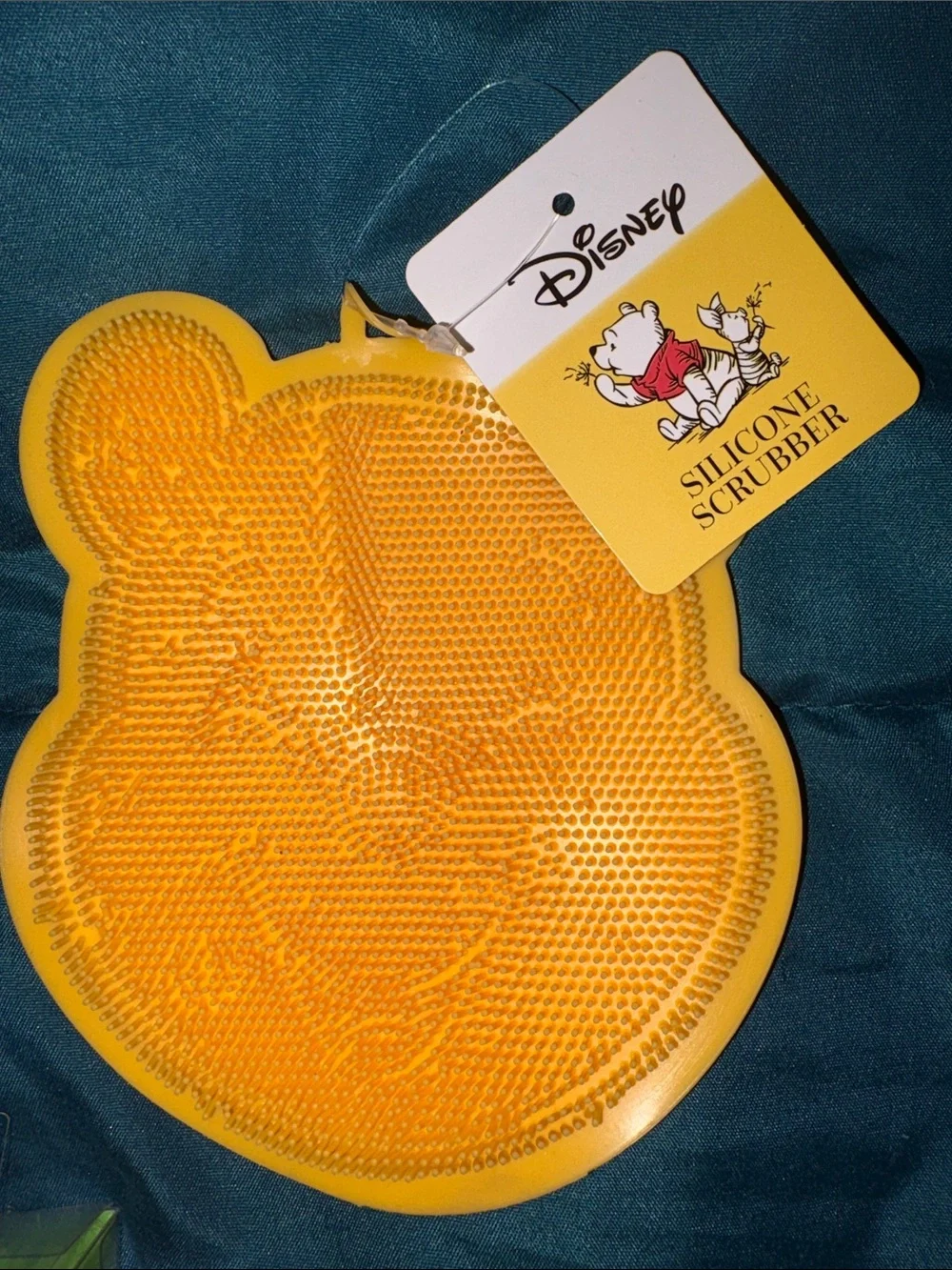 Disney Yellow Winnie the Pooh Silicone Scrubber with Tigger Makeup